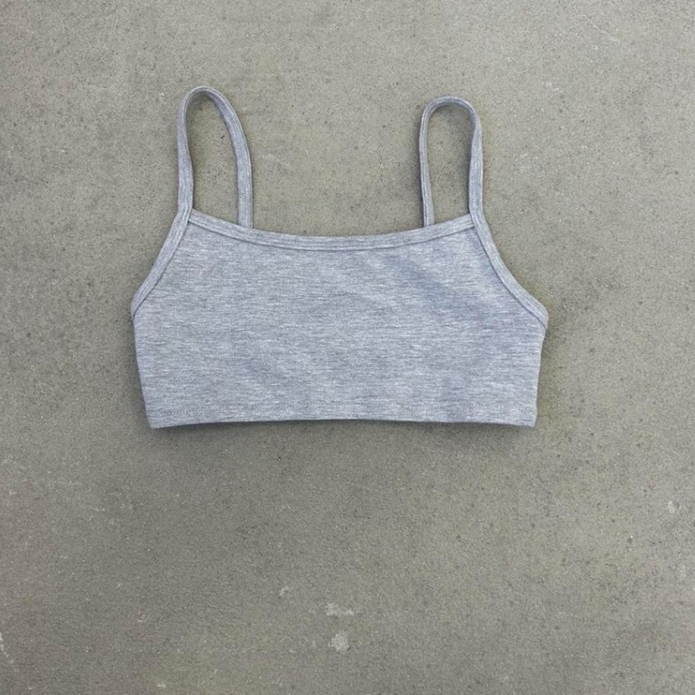 Los Angeles Apparel Gray garment dye basic bralette Size XS - Picture 2 of 6